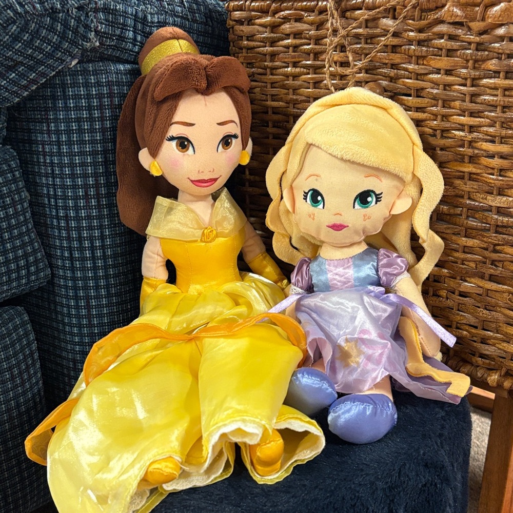 Rapunzel and Belle Stuffed Dolls